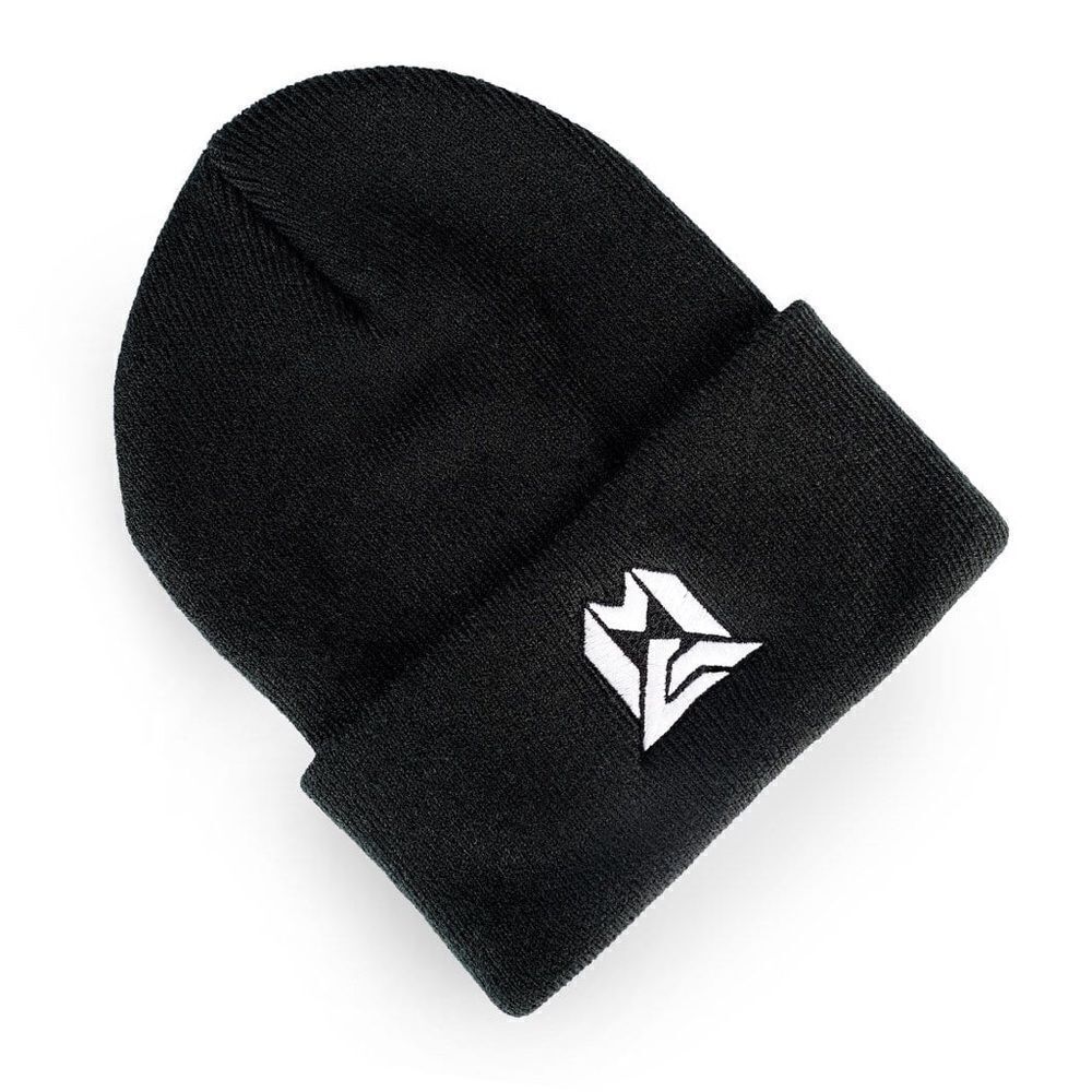 MG Cuff Knit Beanie Hat Black OS NWOT